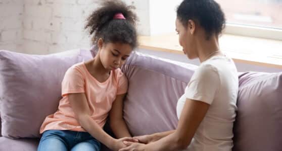 discussing child custody with a teen.
