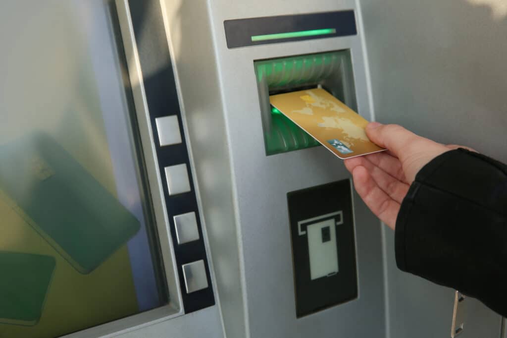spouse draining bank account at ATM